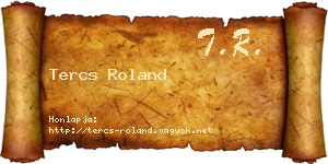 Tercs Roland névjegykártya